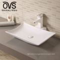 wholesale ceramic rectangular white color basin
